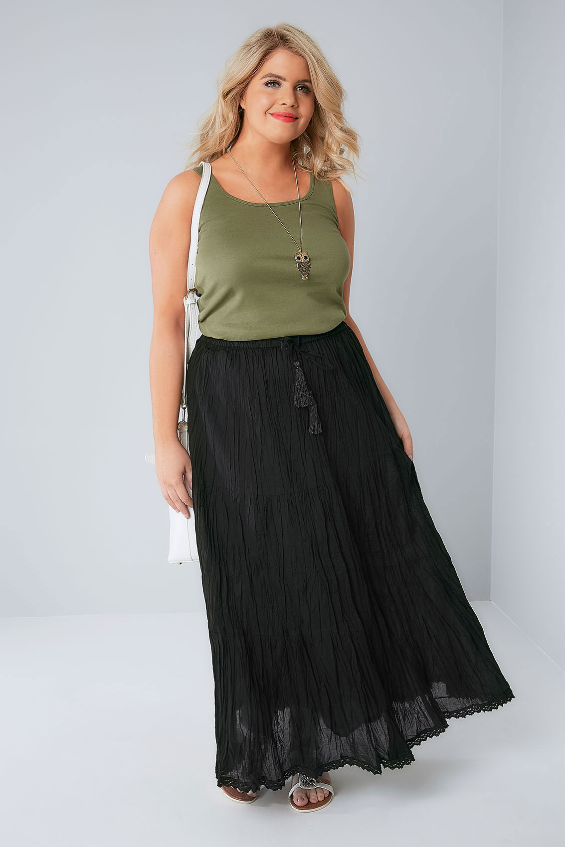 Plus Size Crinkle Skirt 57