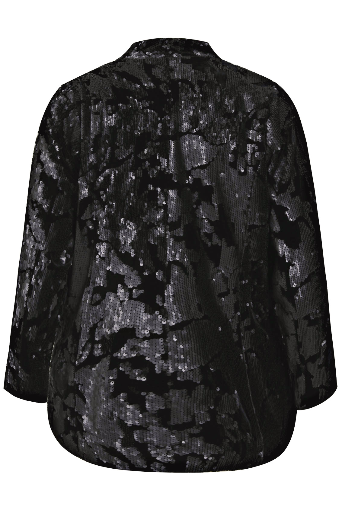 Black Velvet & Sequin Embellished Fully Lined Jacket plus Size 16 to 32