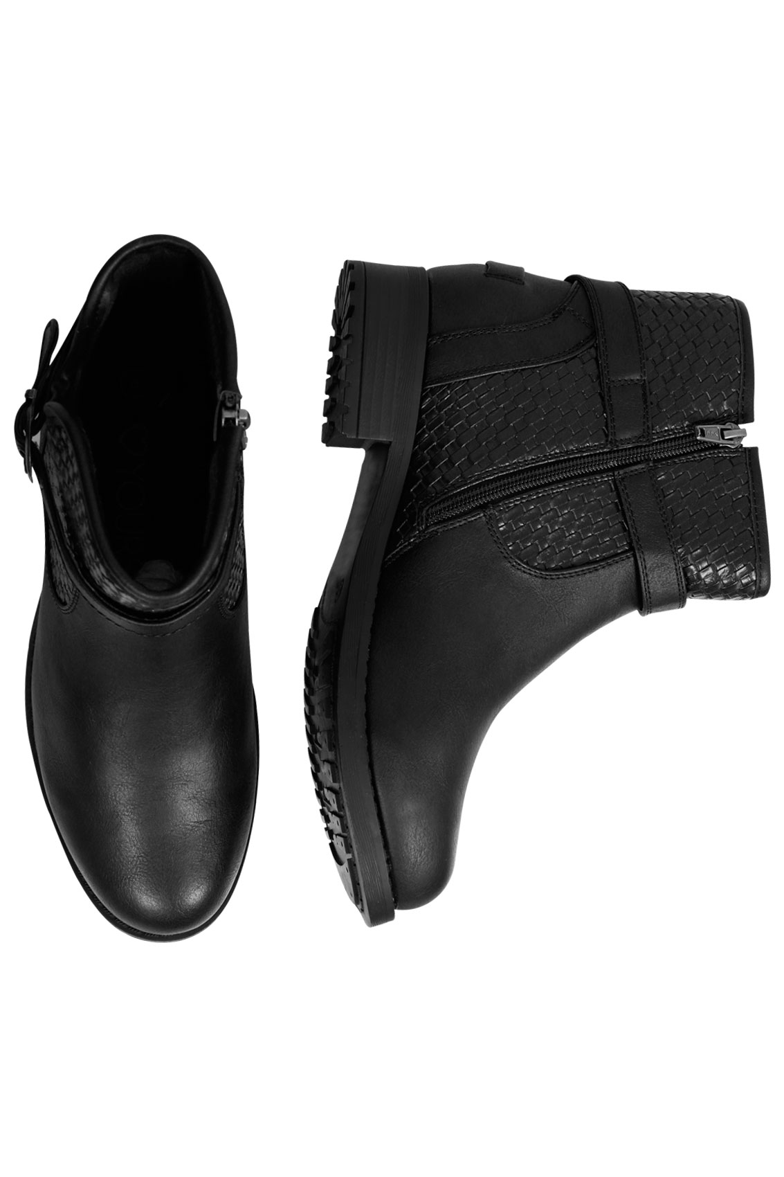 Black Whipstitch Ankle Boot In EEE Fit, Size 4EEE,5EEE,6EEE,7EEE,8EEE ...