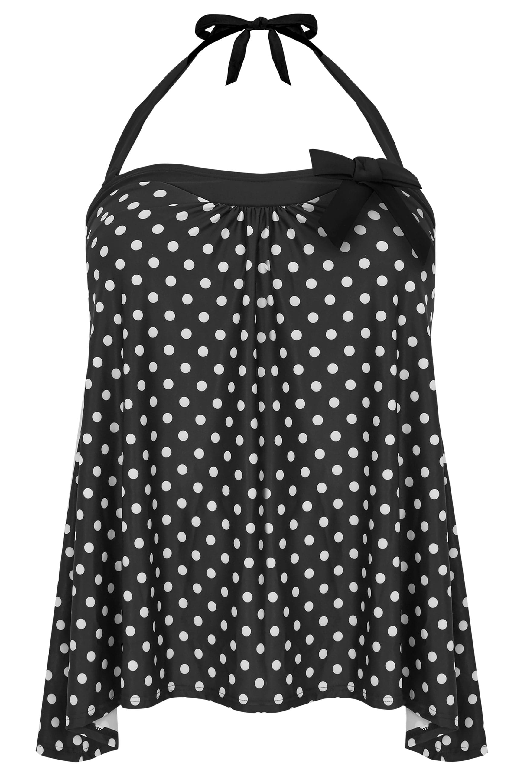 Swimwear 6 black with white polka dots