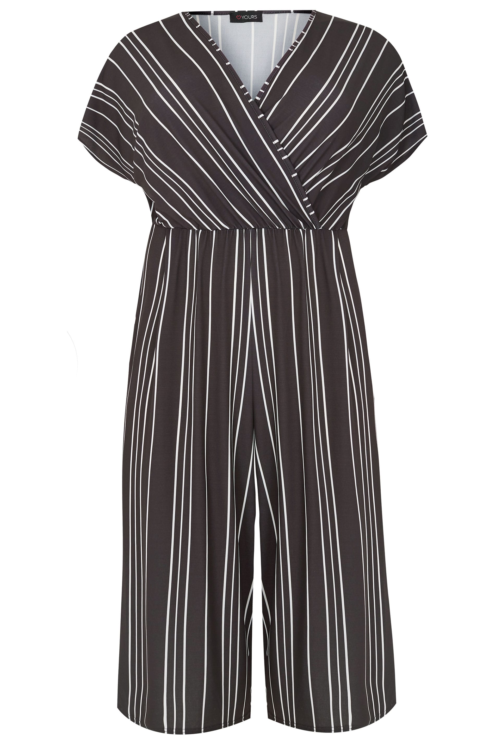 Black & White Striped Jumpsuit, Plus size 16 to 32