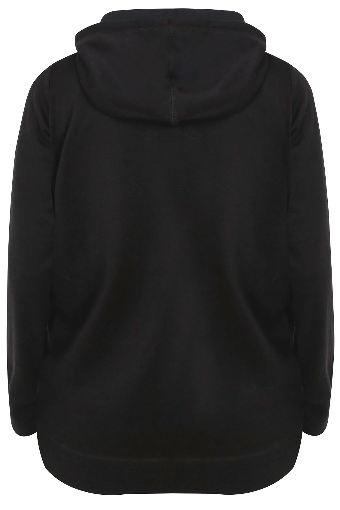 Black Zip iUp Hoodiei Plus Size 16 to 36