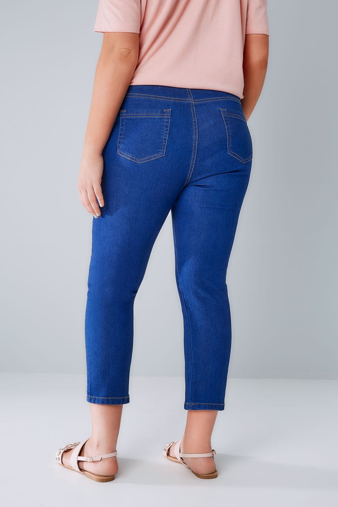 Plus Size Indigo Blue Cropped JENNY Jeggings