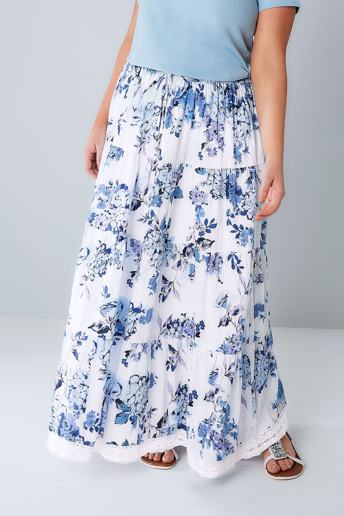 Blue Floral Skirt 103