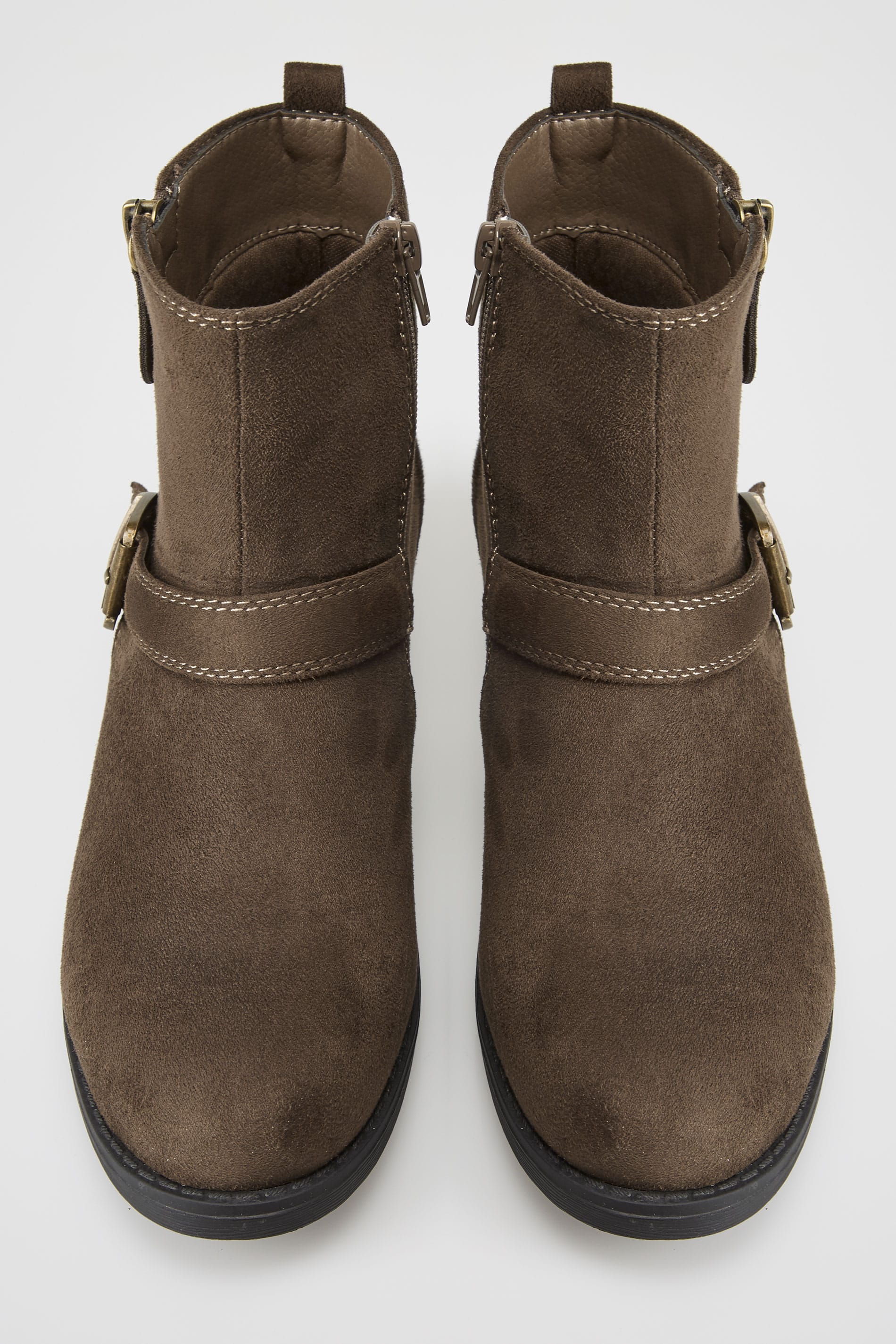 Brown Buckled Ankle Boots In EEE FIT, Wide Fit 4EEE, 5EEE. 6EEE, 7EEE ...