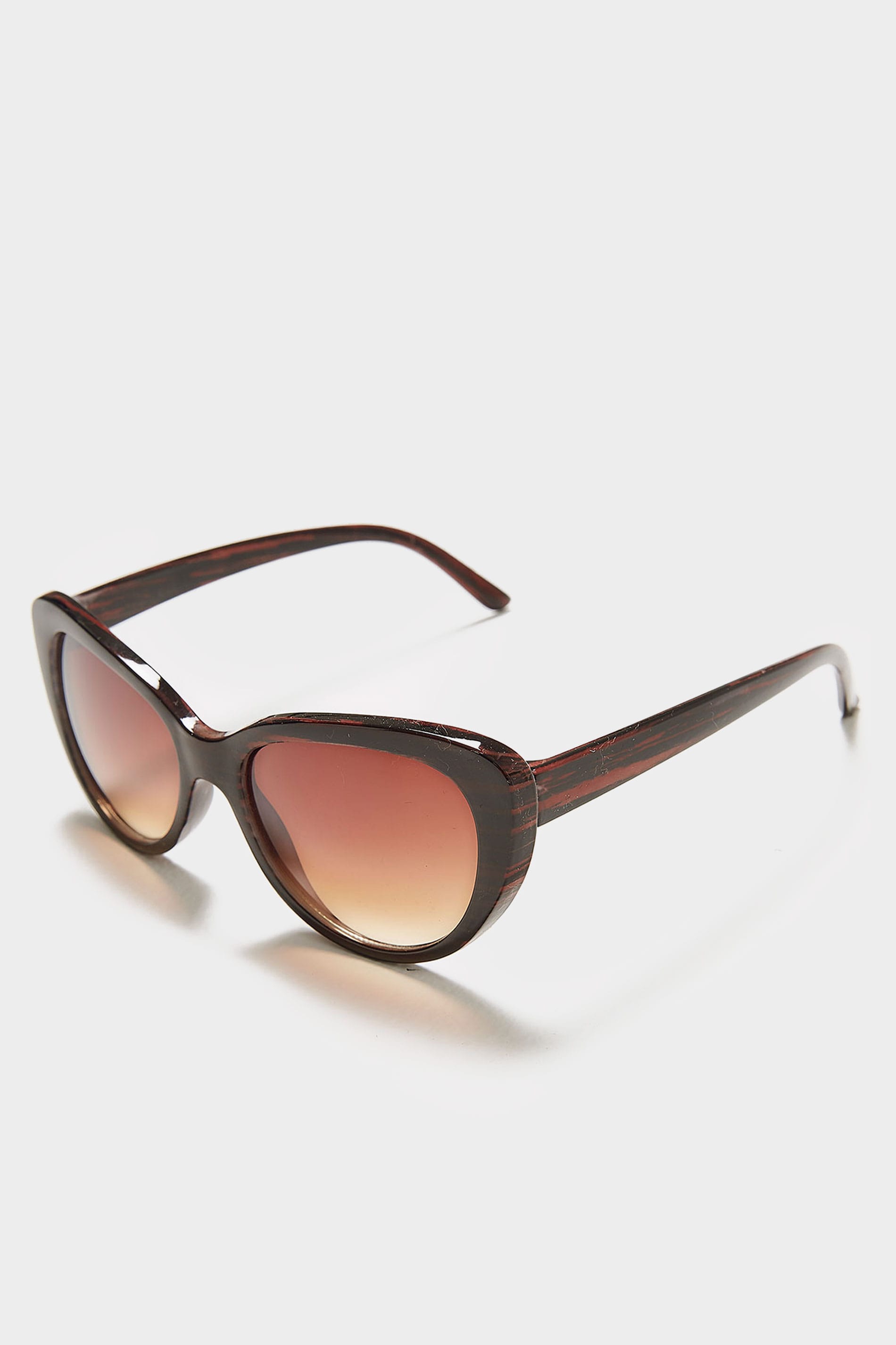 Brown Cat Eye Sunglasses With UV Protection