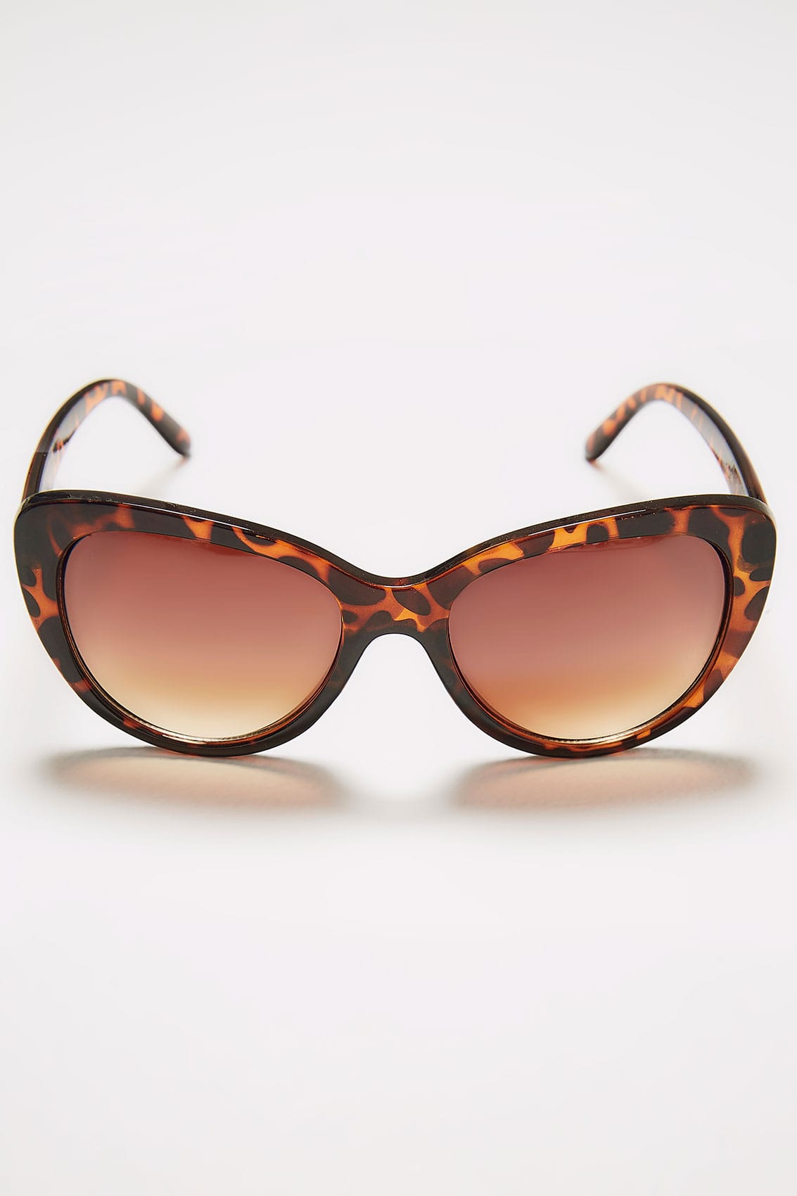 Brown Tortoiseshell Cat Eye Sunglasses With UV Protection