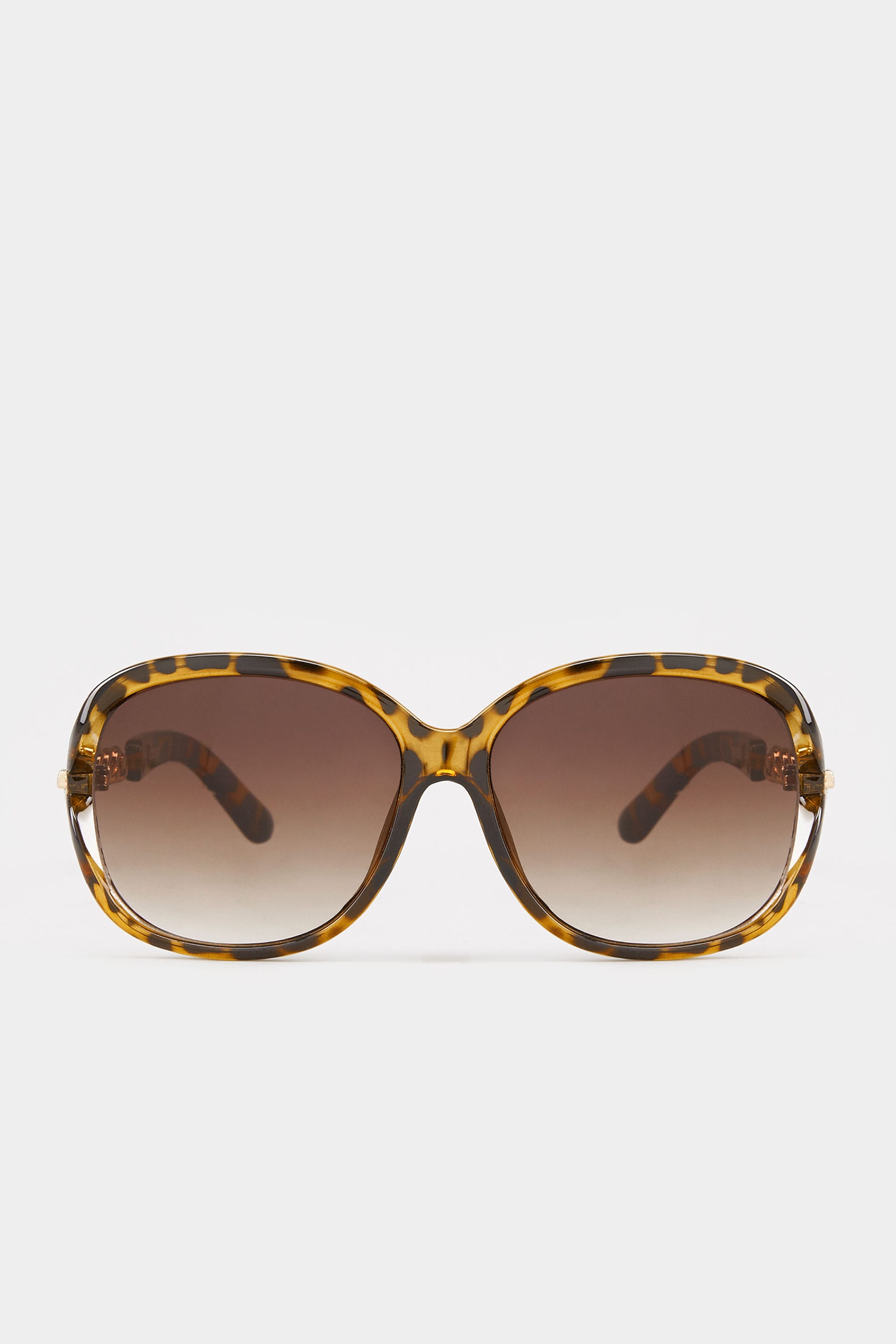Brown Tortoiseshell Oversized Sunglasses | Yours Clothing