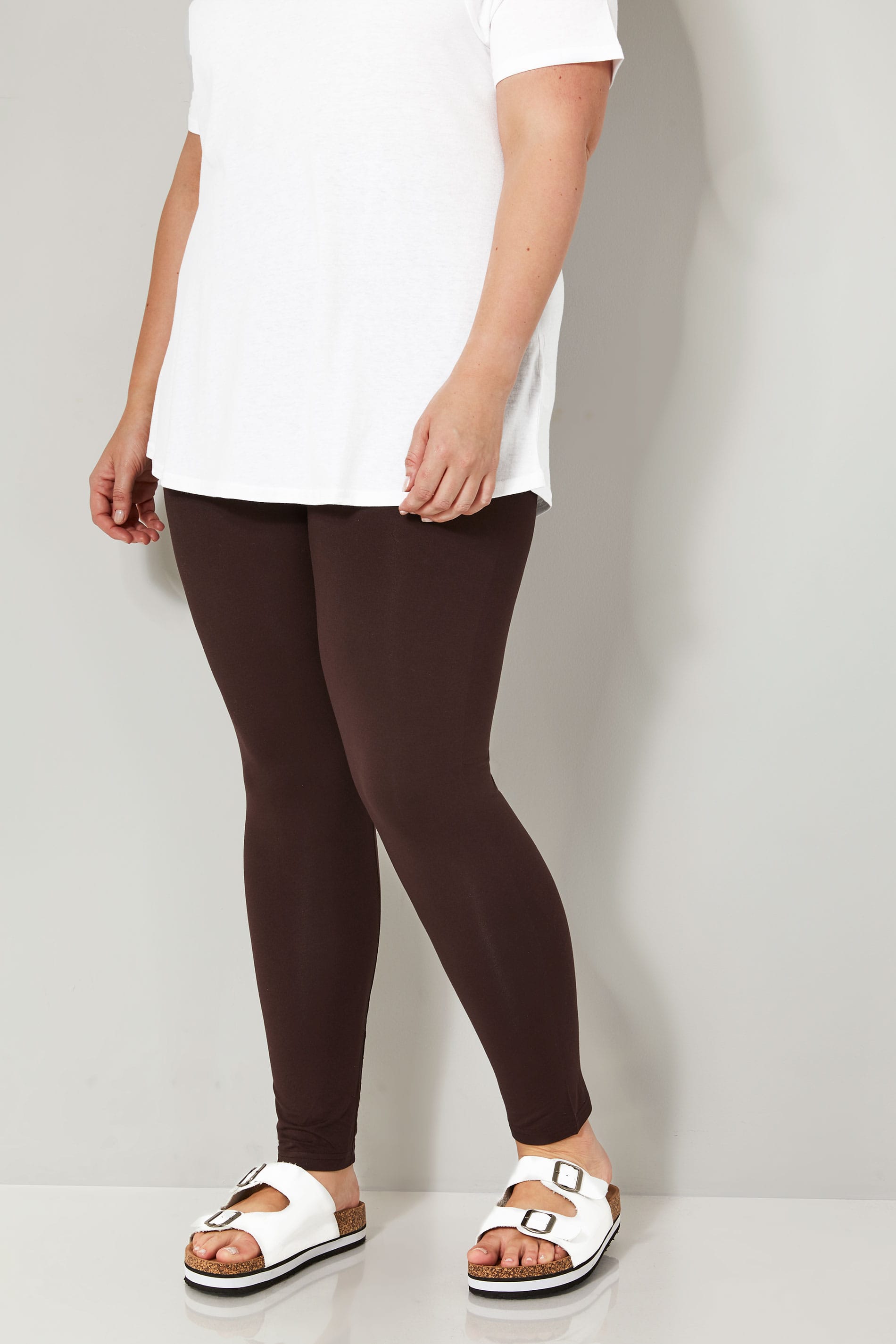 Chocolate Brown Cropped Leggings