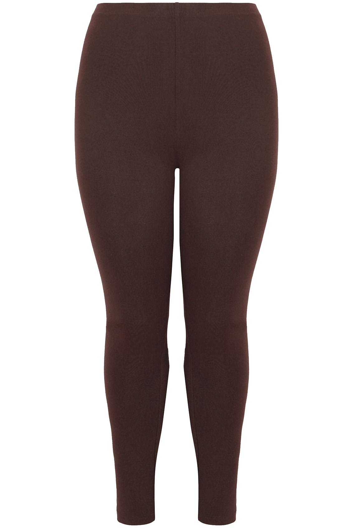 Chocolate Brown Soft Touch Leggings, Plus size 16 to 36