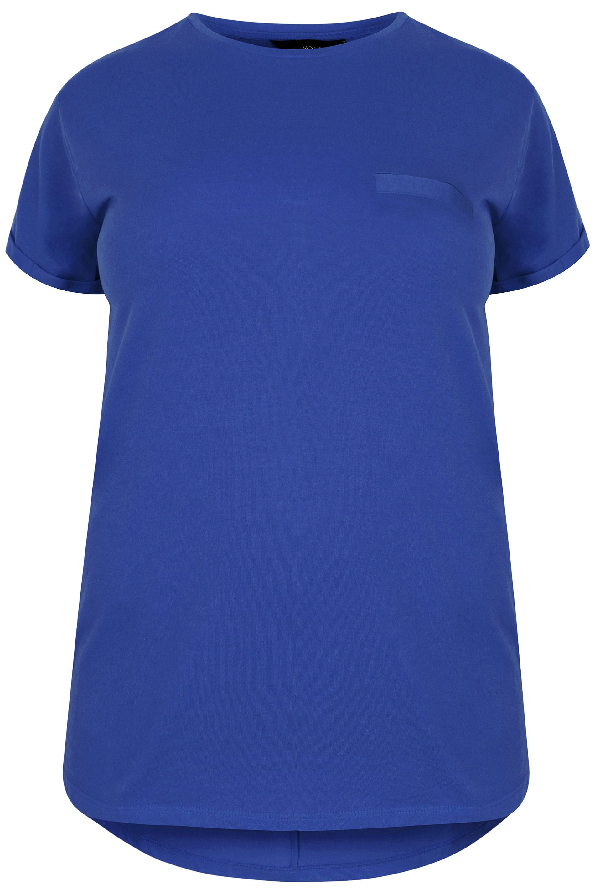 Download Cobalt Blue Mock Pocket T-Shirt | Plus Sizes 16 to 36 | Yours Clothing