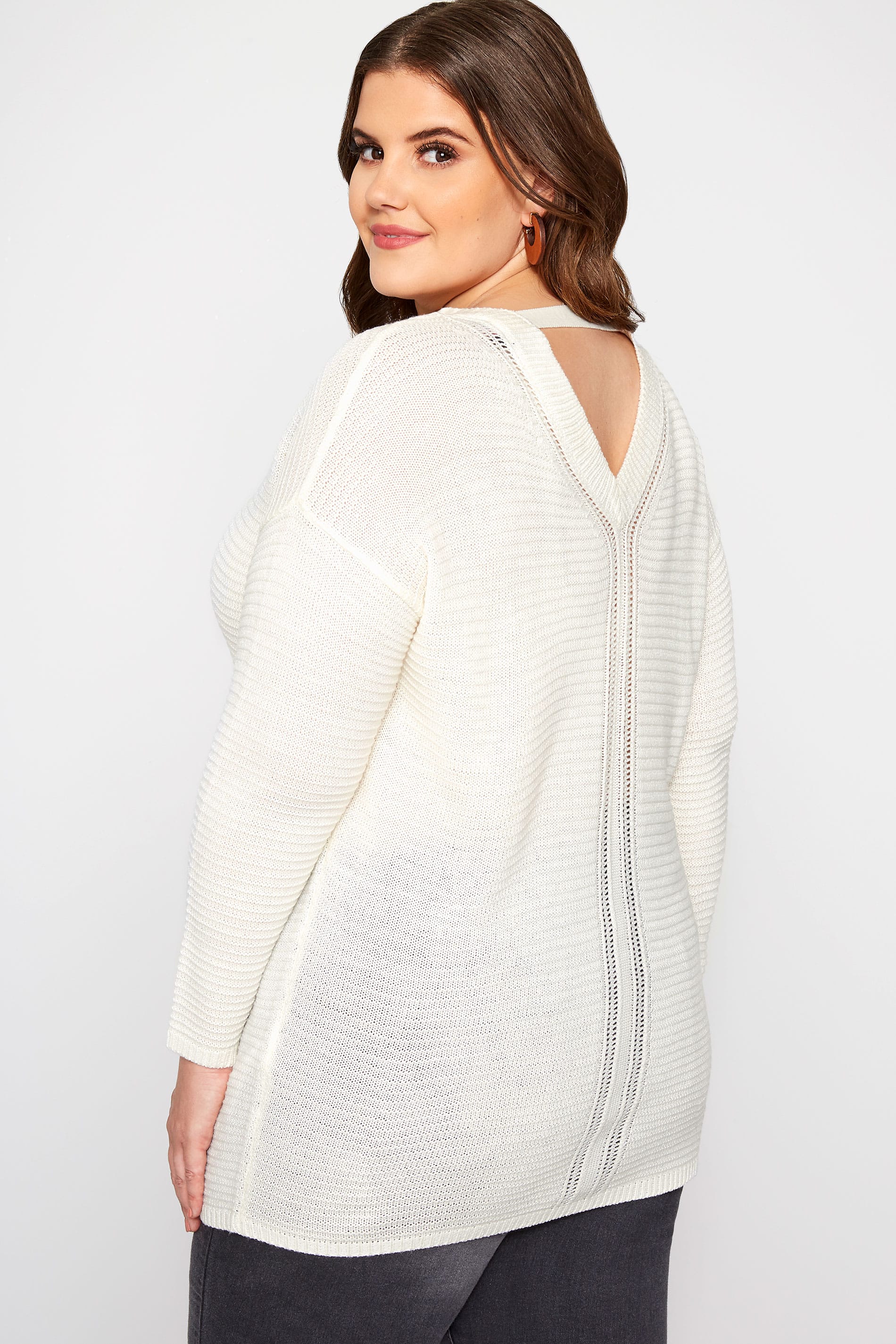 cream v neck jumper ladies