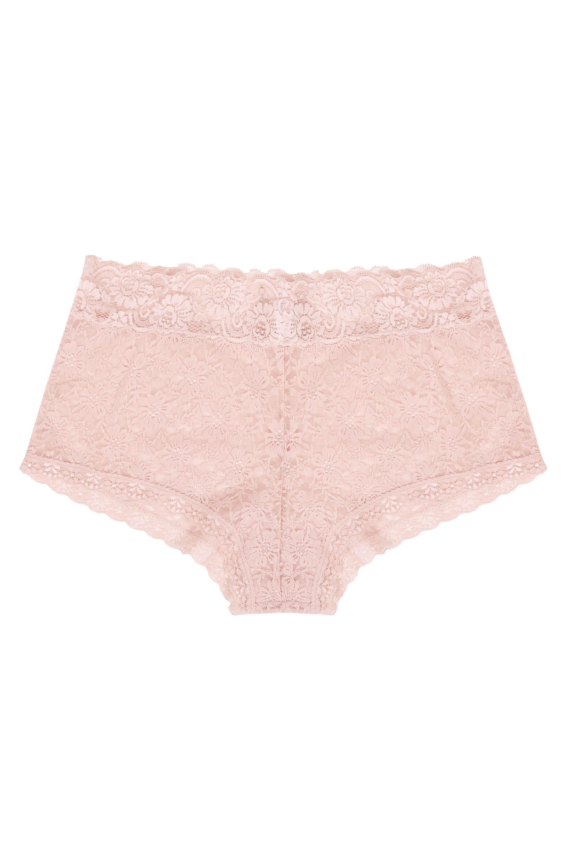 Dusky Pink Floral Lace Shorts | Plus Sizes 16 to 36 | Yours Clothing