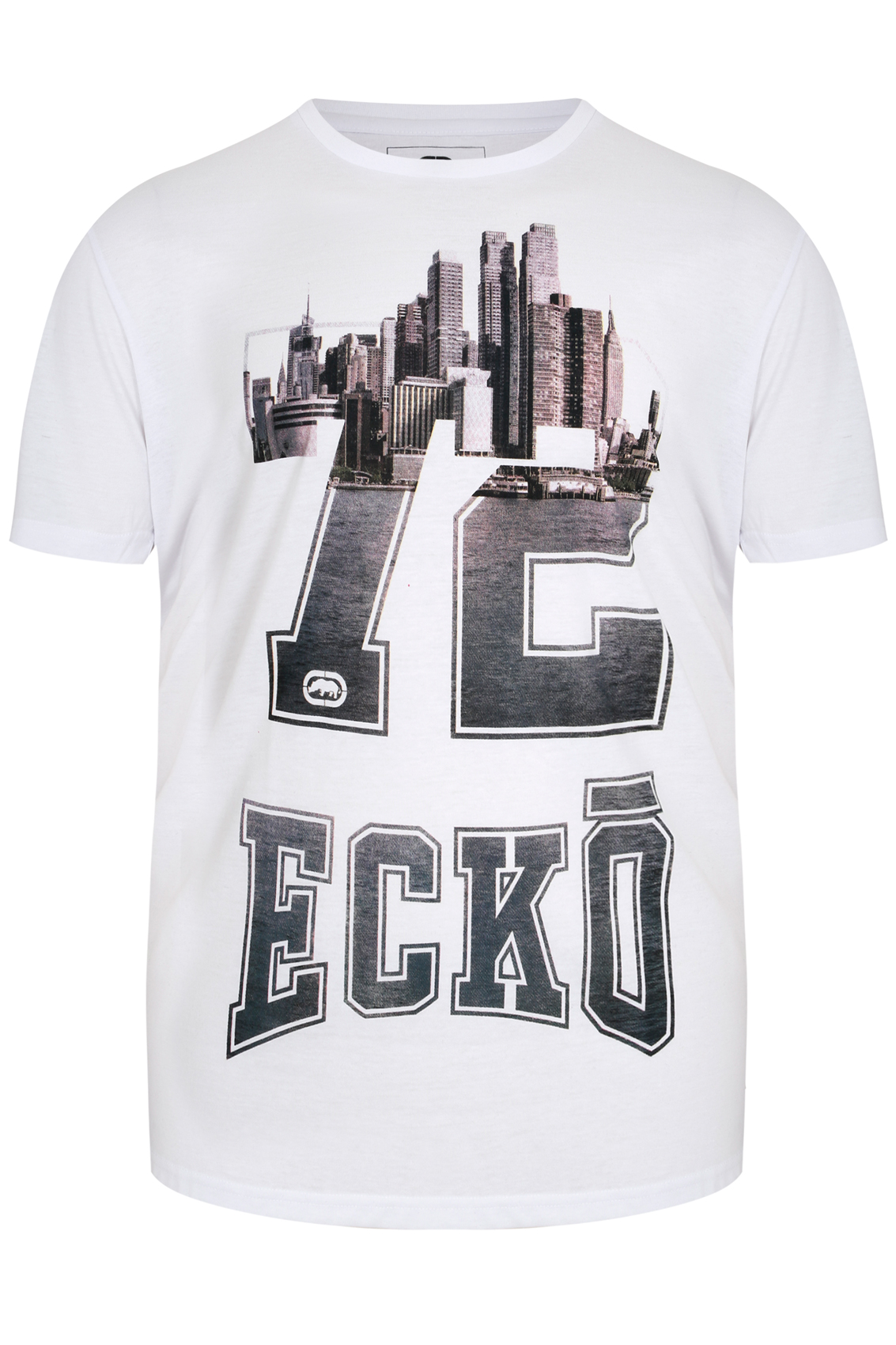 ECKO White Crew Neck Short Sleeve T-Shirt Size L,XL,2XL,3XL,4XL,5XL,6XL