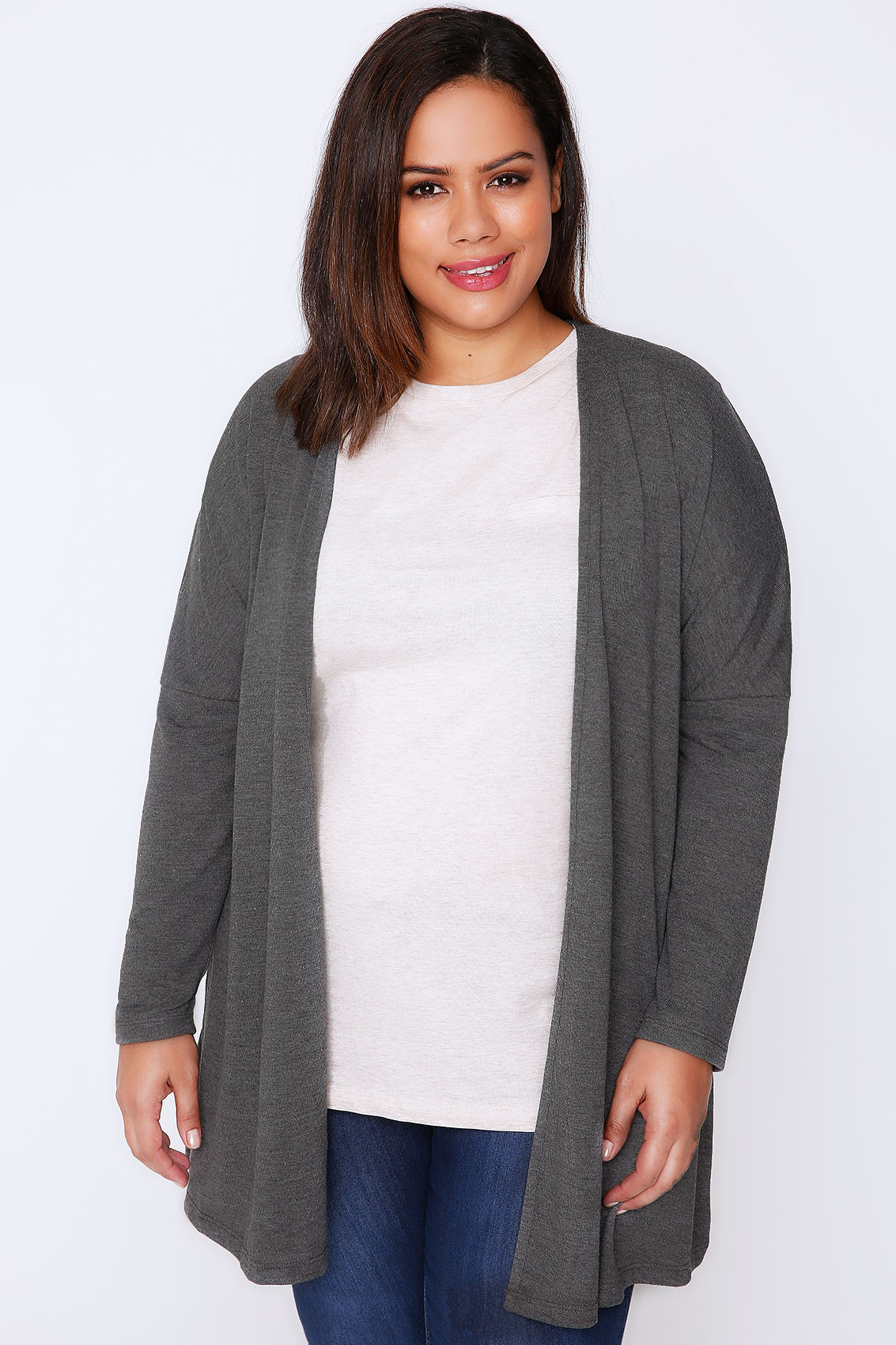 soft grey cardigan