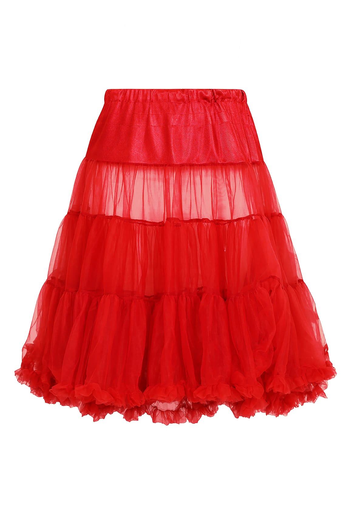 HELL BUNNY Red Petticoat Flare Skirt, Plus size 16 to 32
