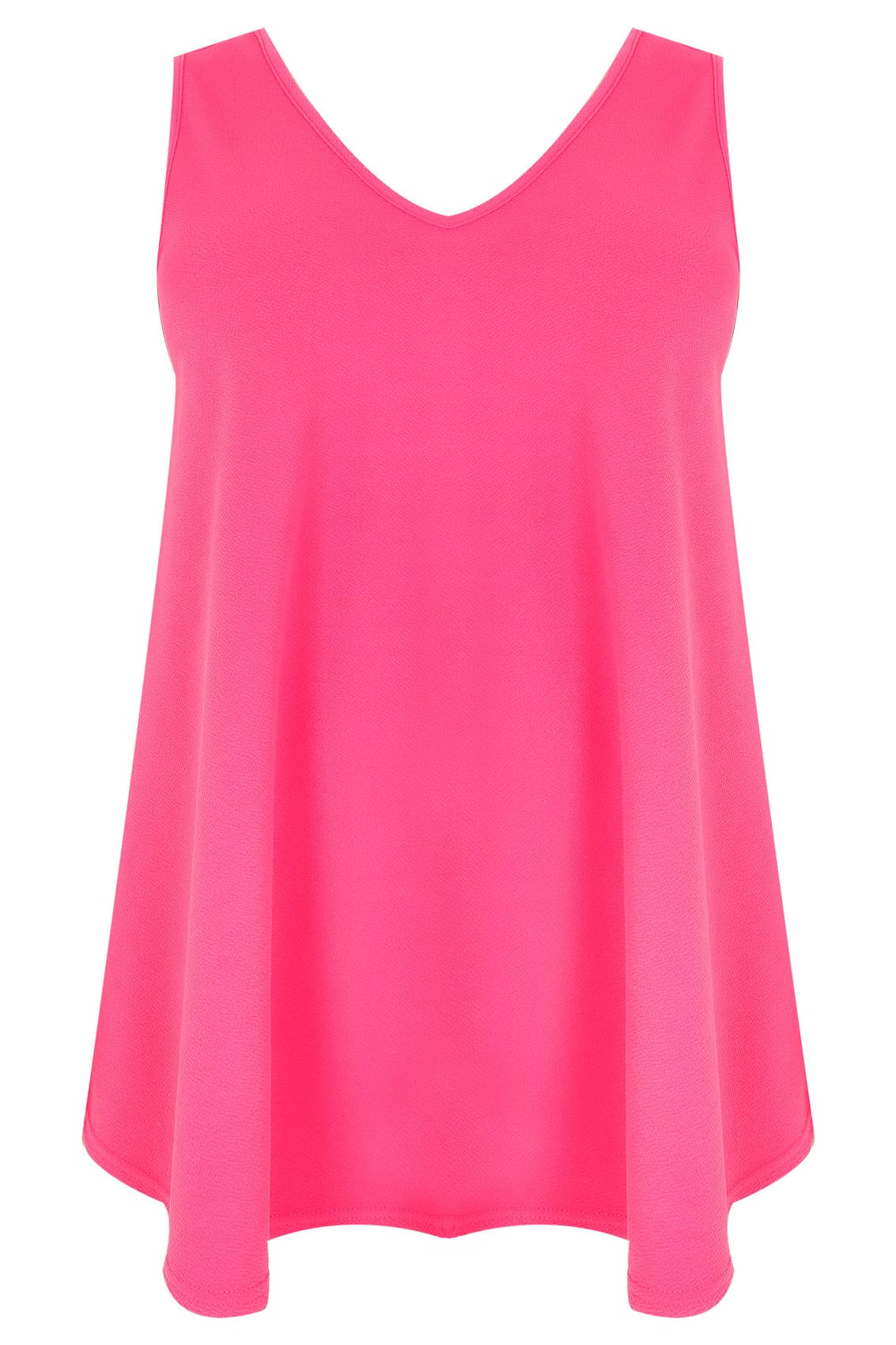 Hot Pink Sleeveless Swing Top Plus size 16 to 36