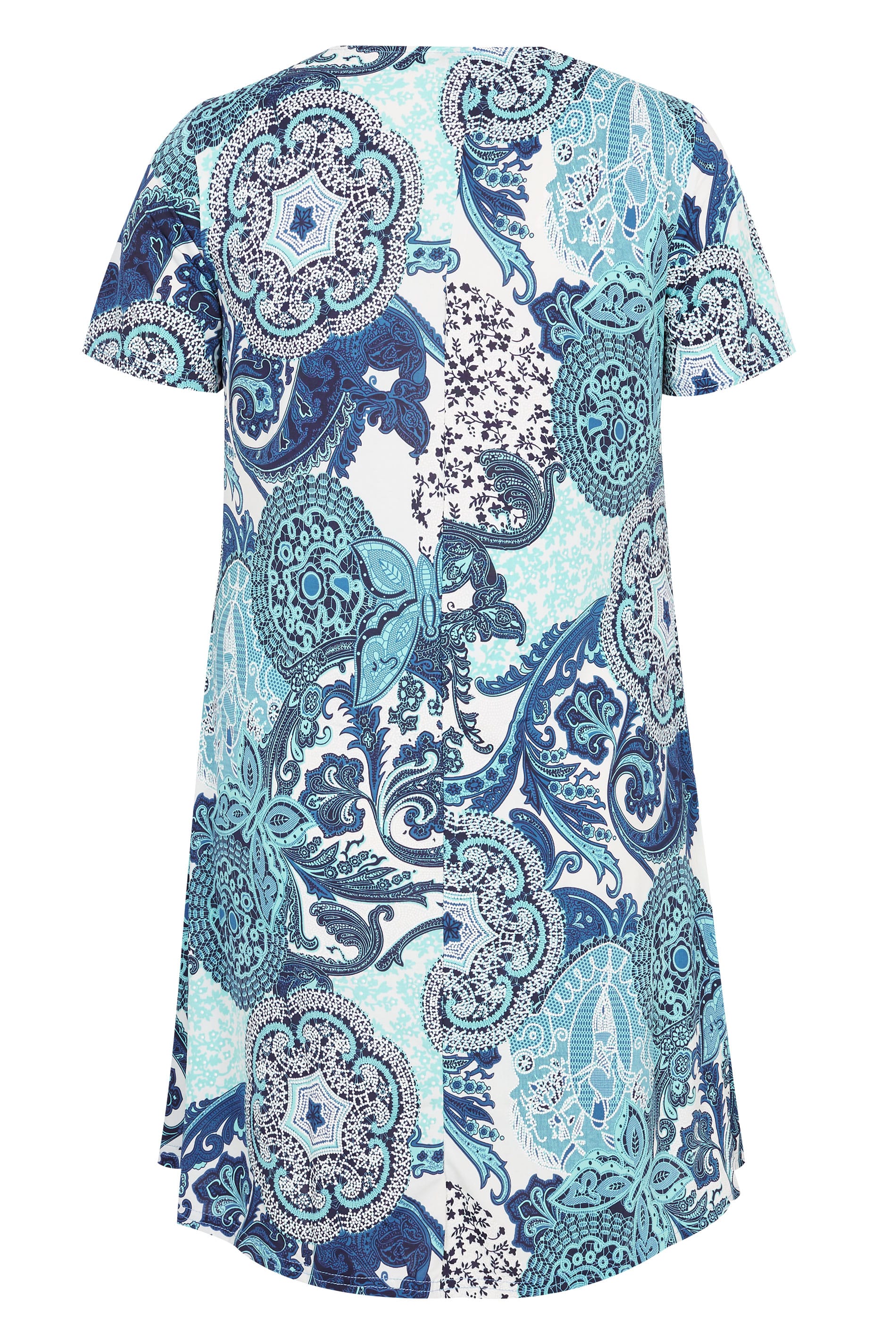 Plus Size IZABEL CURVE Blue Paisley Dress | Sizes 16 to 26 | Yours Clothing