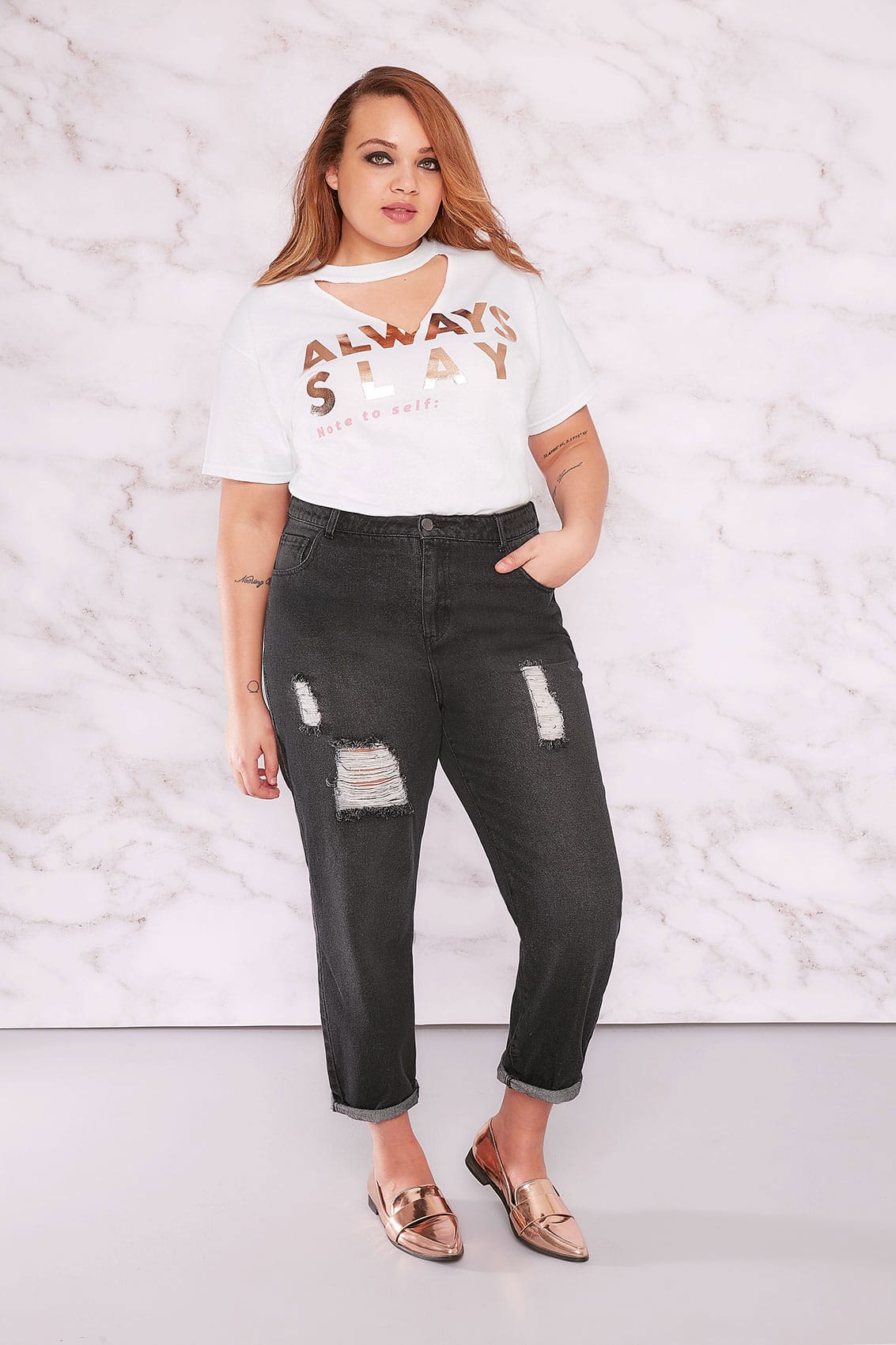 plus size distressed jeans