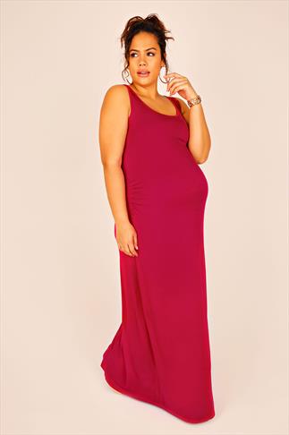 BUMP IT UP MATERNITY Navy Maxi Dress With Ruched Waist 