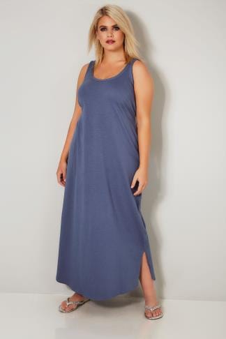 Grey Floral Print Slinky Stretch Maxi Dress With Wrap Front plus size ...