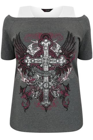 bardot eternal charcoal printed grey