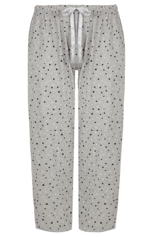 black cuffed pyjama bottoms