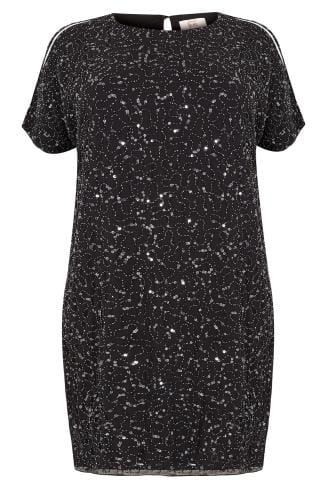 cape lined sequin embellished luxe shift fully shoulder cold dress plus delivery