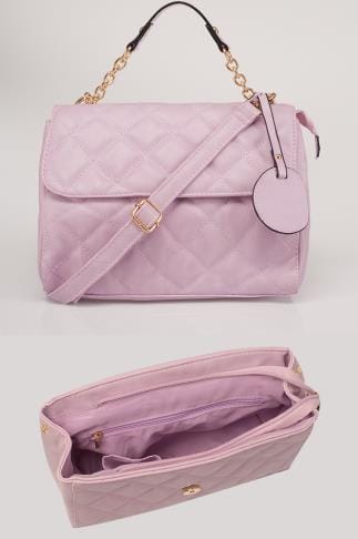 lilac quilted bag