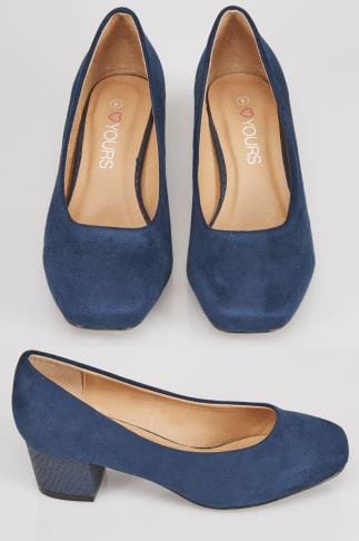 midi chiffon scarlett jo wrap dress eee insole suedette heeled comfort shoe court navy