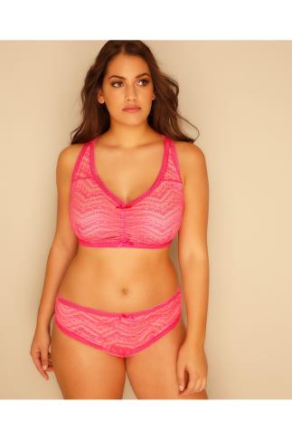 hot pink floral lace mesh body quick