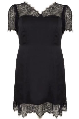 dress scarlett silky jo trim lace plus