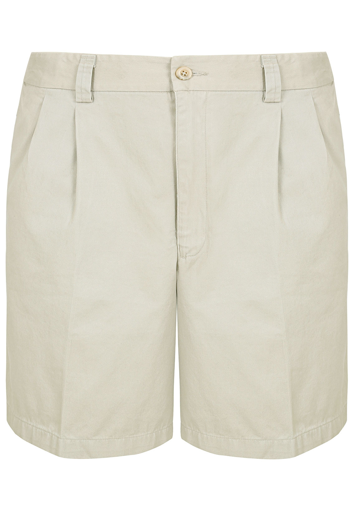 Cream Chino Shorts With Elasticated Waist Insert