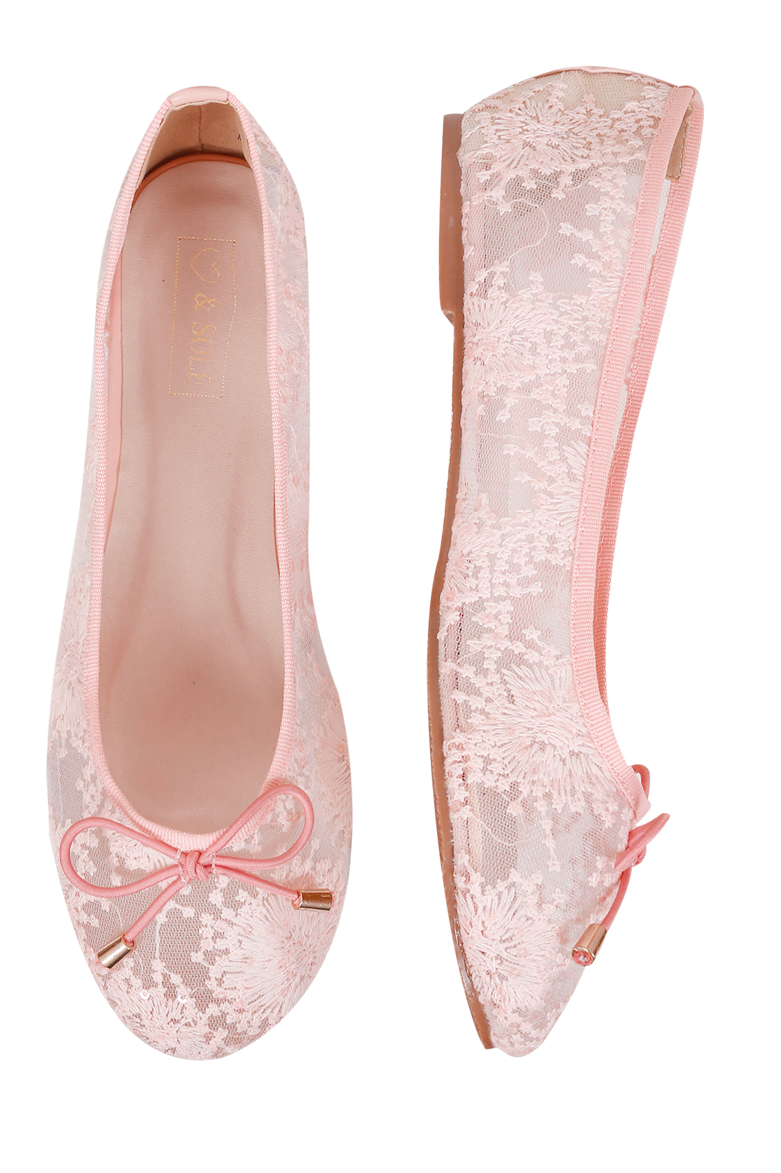 mesh ballet pumps