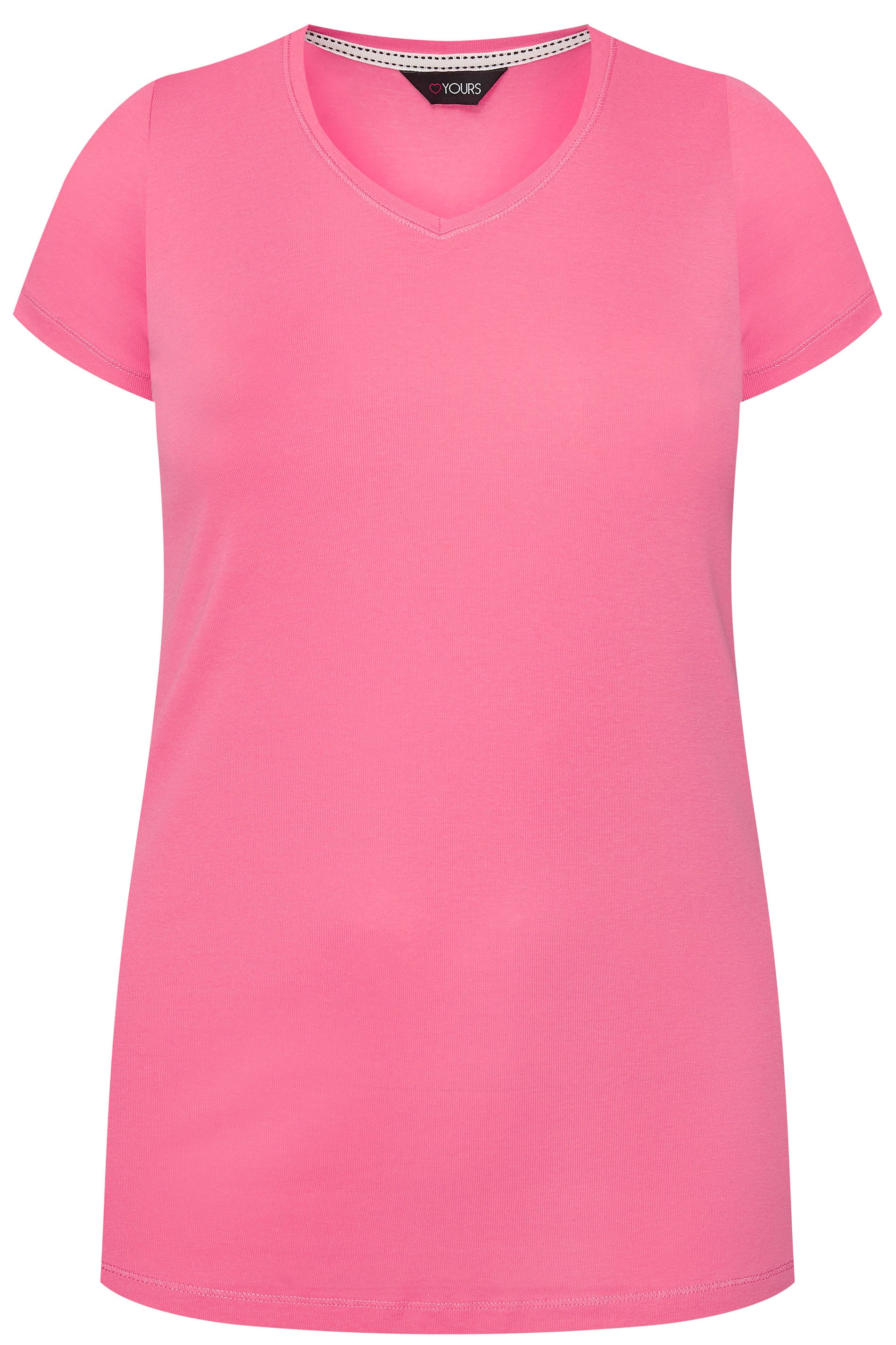 Plus Size Magenta Pink V Neck T Shirt Sizes 16 To 36 Yours Clothing