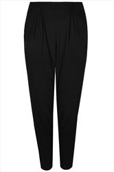 black slinky trousers