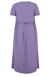 BUMP IT UP MATERNITY Purple Maxi Dress With Nursing Function, Plus size ...