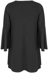 LIMITED COLLECTION Black Dress With Trumpet Sleeves, Plus size 16 to 32