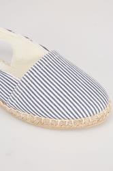 Navy And White Slingback Espadrilles In EEE Fit 4EEE, 5EEE,6EEE,7EEE ...