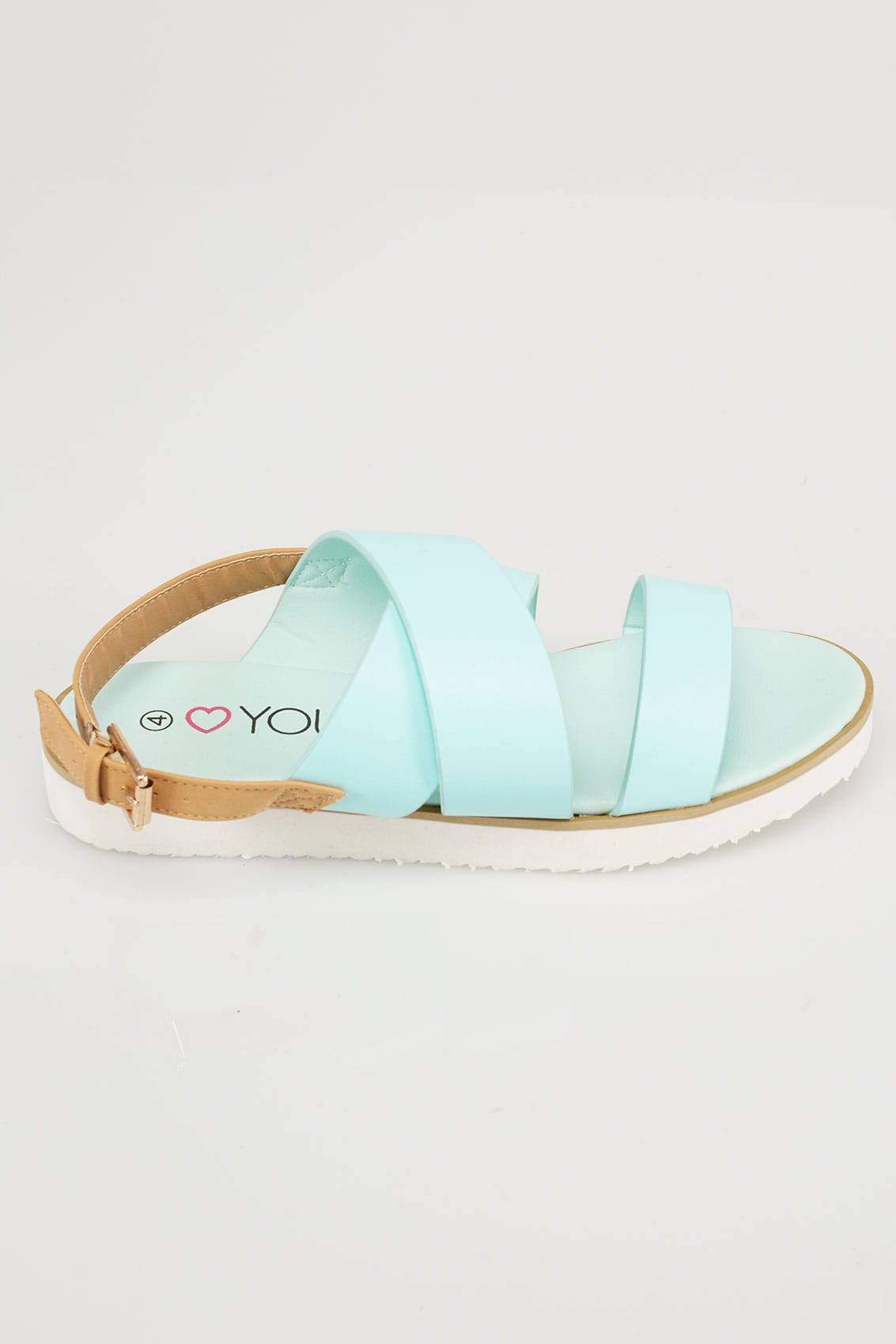 mint green flat sandals