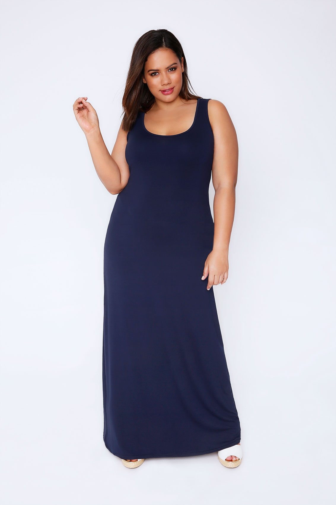 Plus size jersey maxi dress