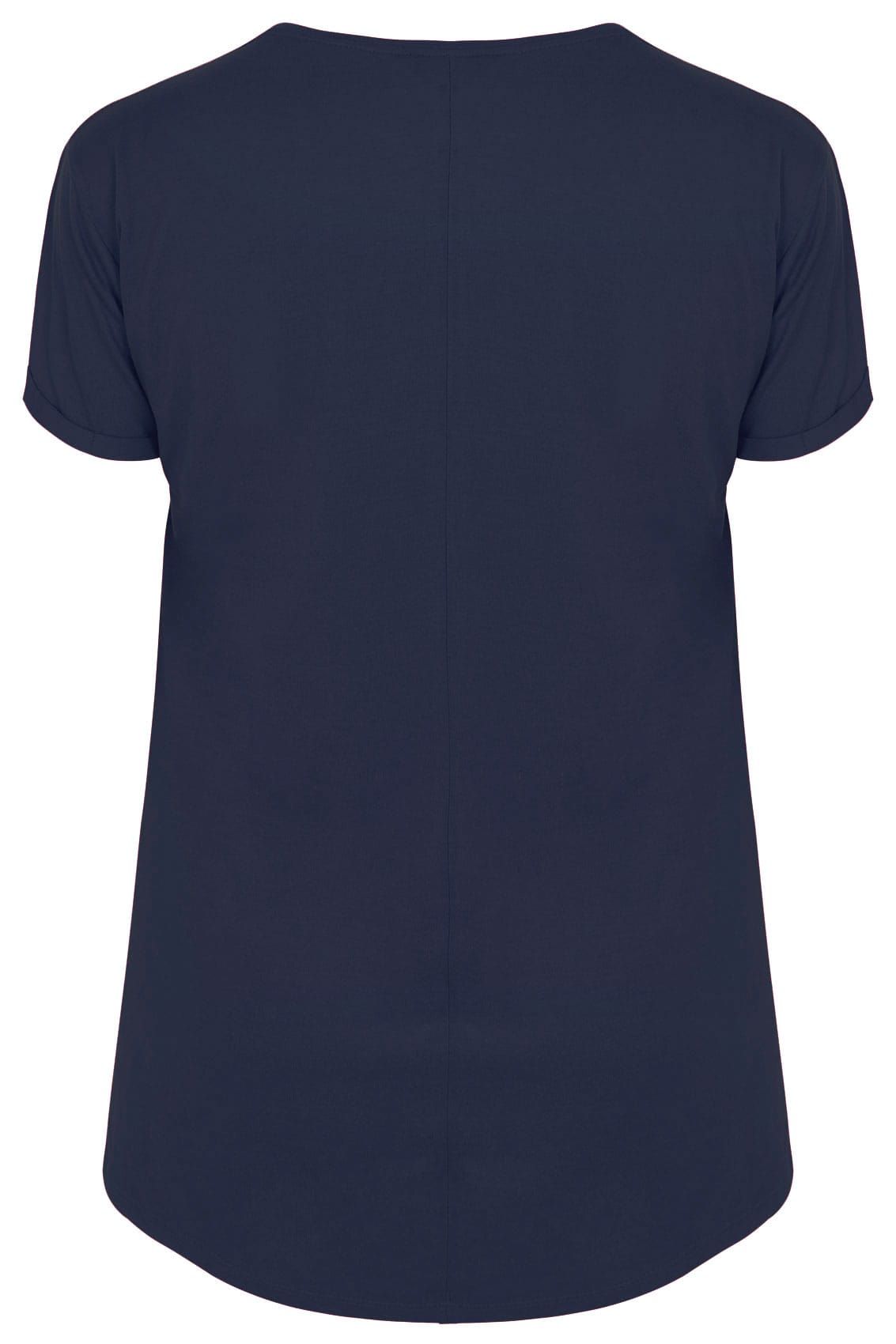Download Navy Pocket T-Shirt With Curved Hem, Plus size 14 to 36