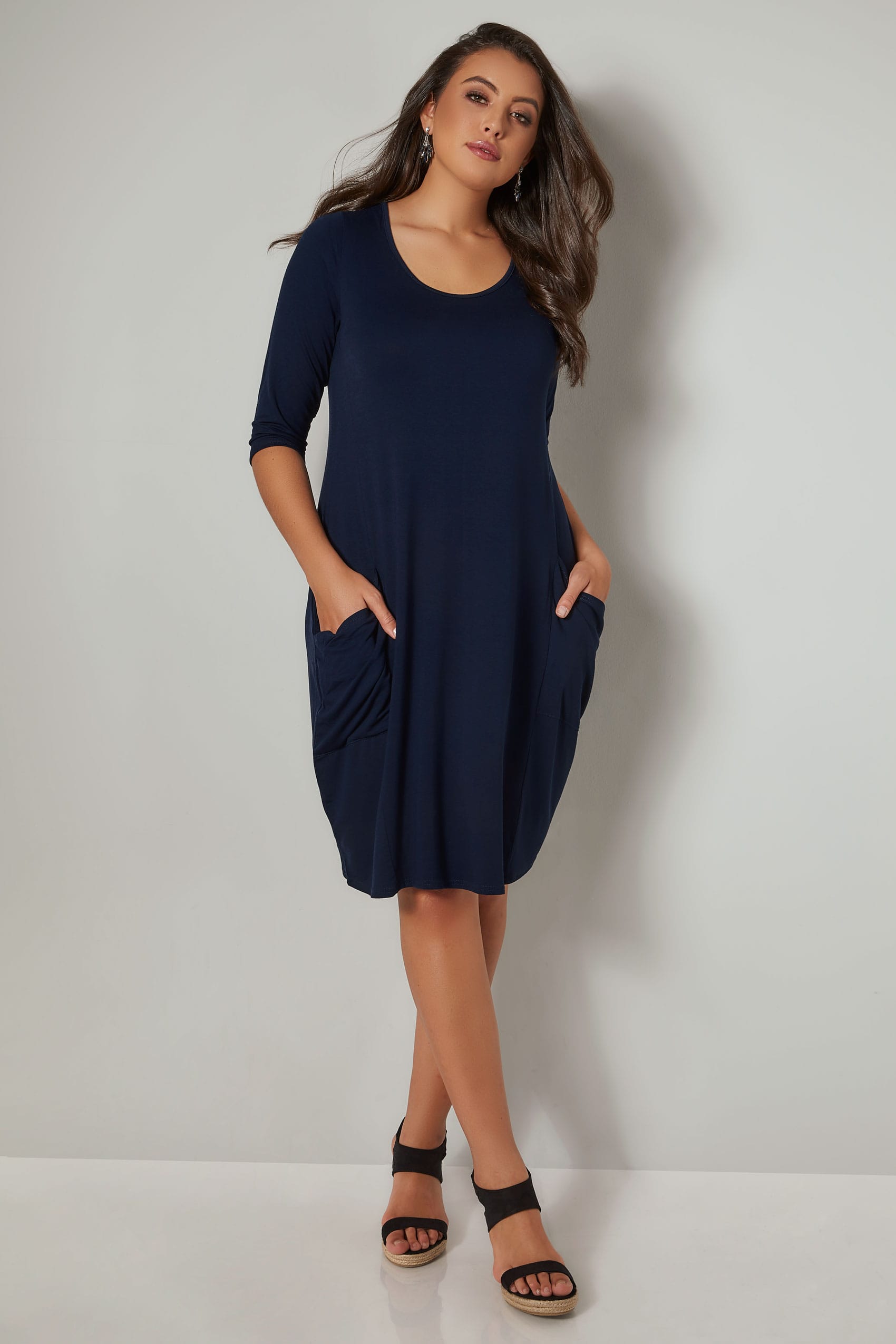 Plus size navy blazer pockets dresses – how cardigans in style clothing ...