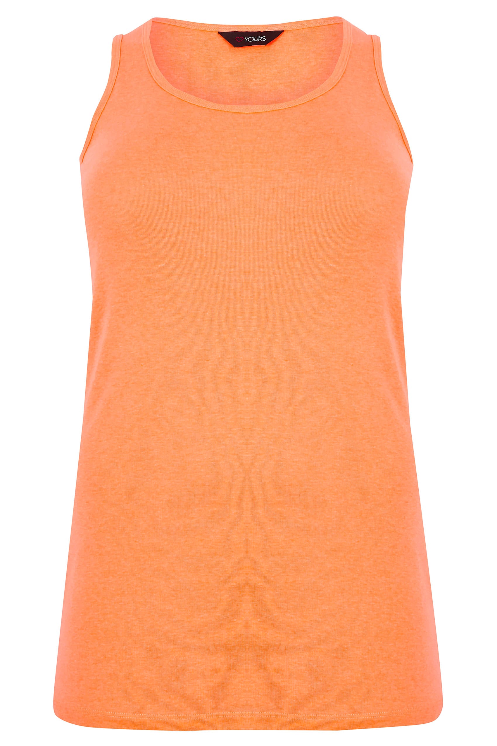 Neon Orange Vest Top, plus size 16 to 36