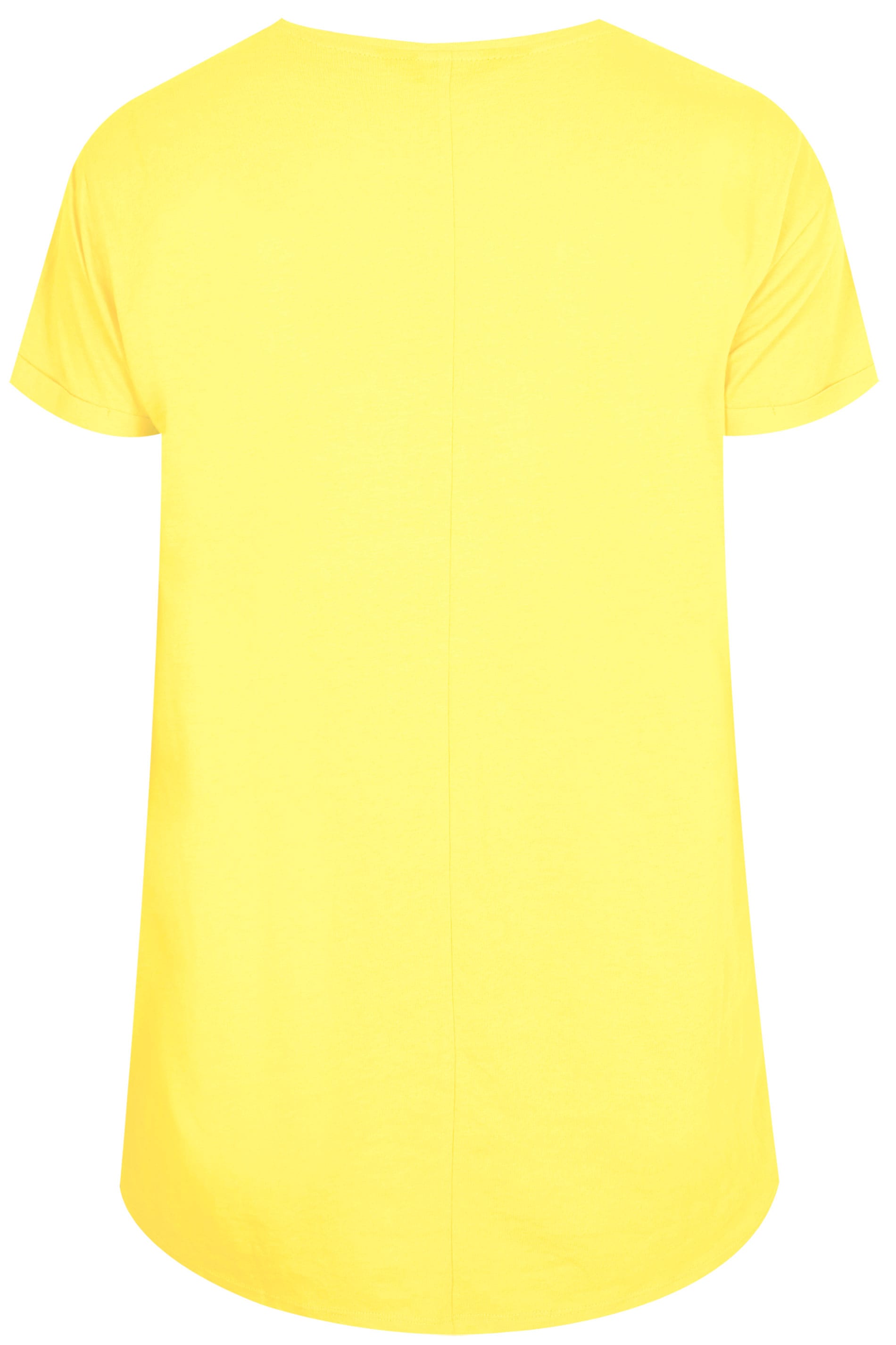 Yellow Mock Pocket T-Shirt | Plus Sizes 16 to 36 | Yours Clothing