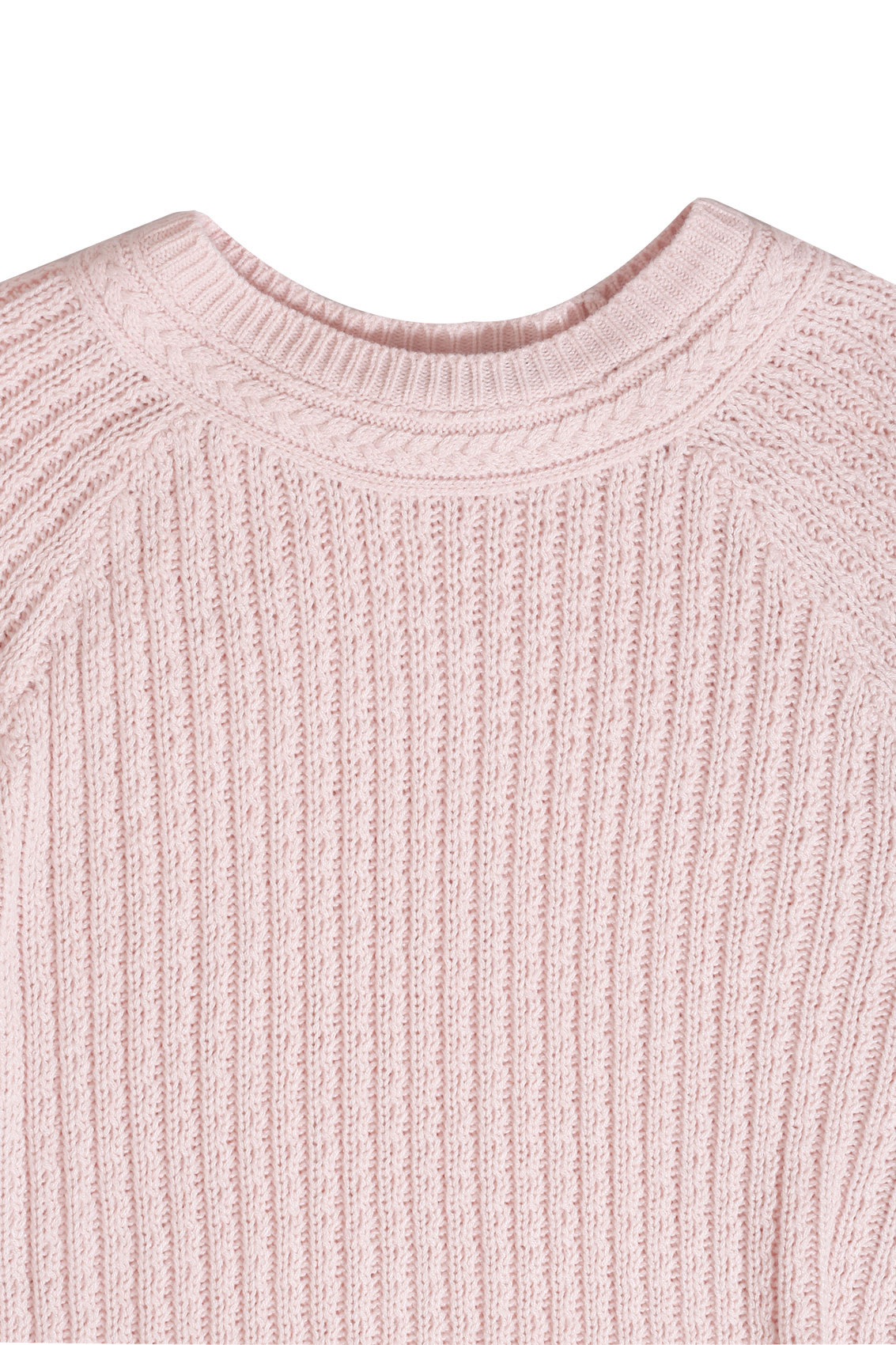 Pale Pink Cable Knit Long Sleeve Jumper Plus Size 16 to 32