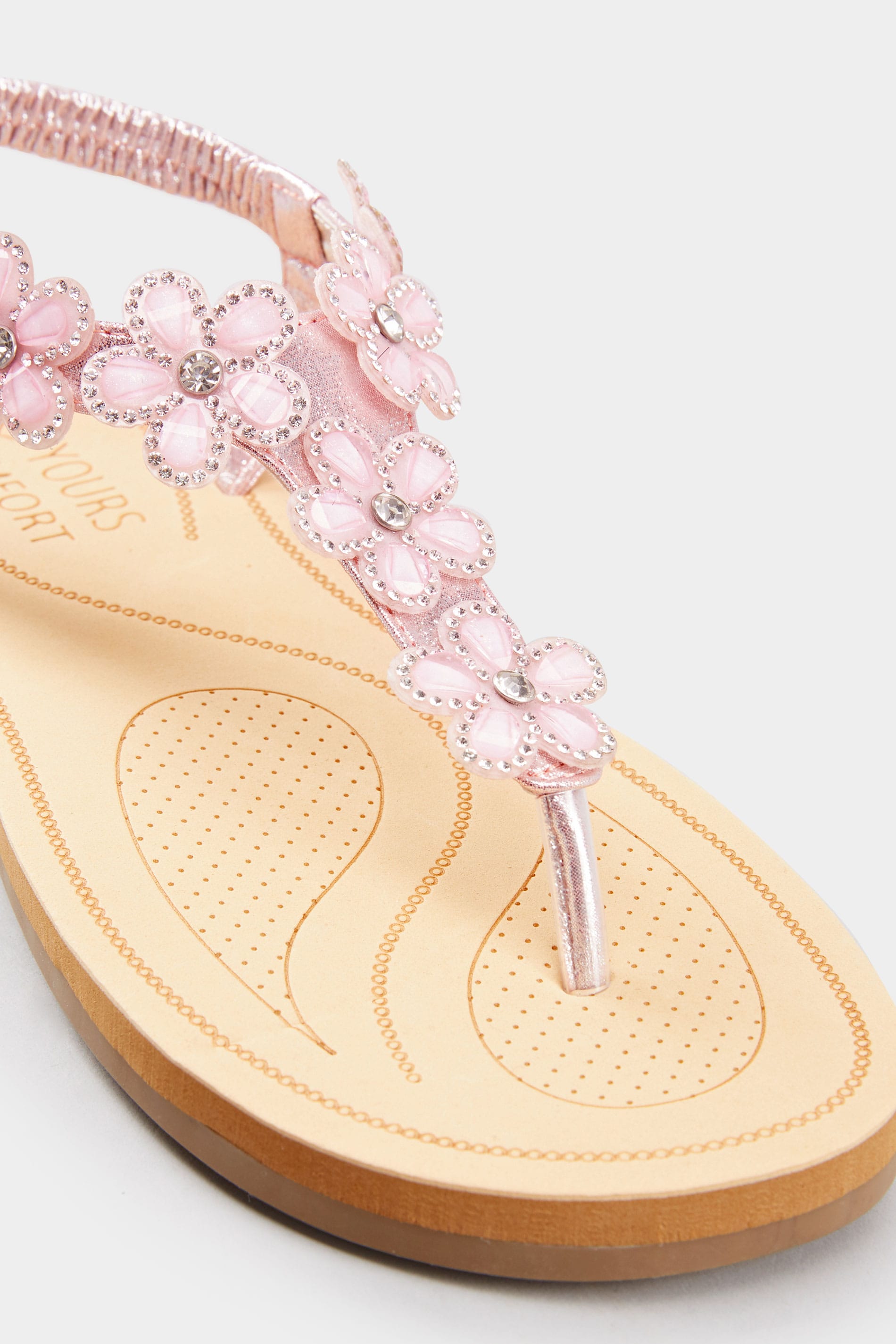 White Sparkle H-Band Sandals | Wide Fitting Sizes 5EEE to 