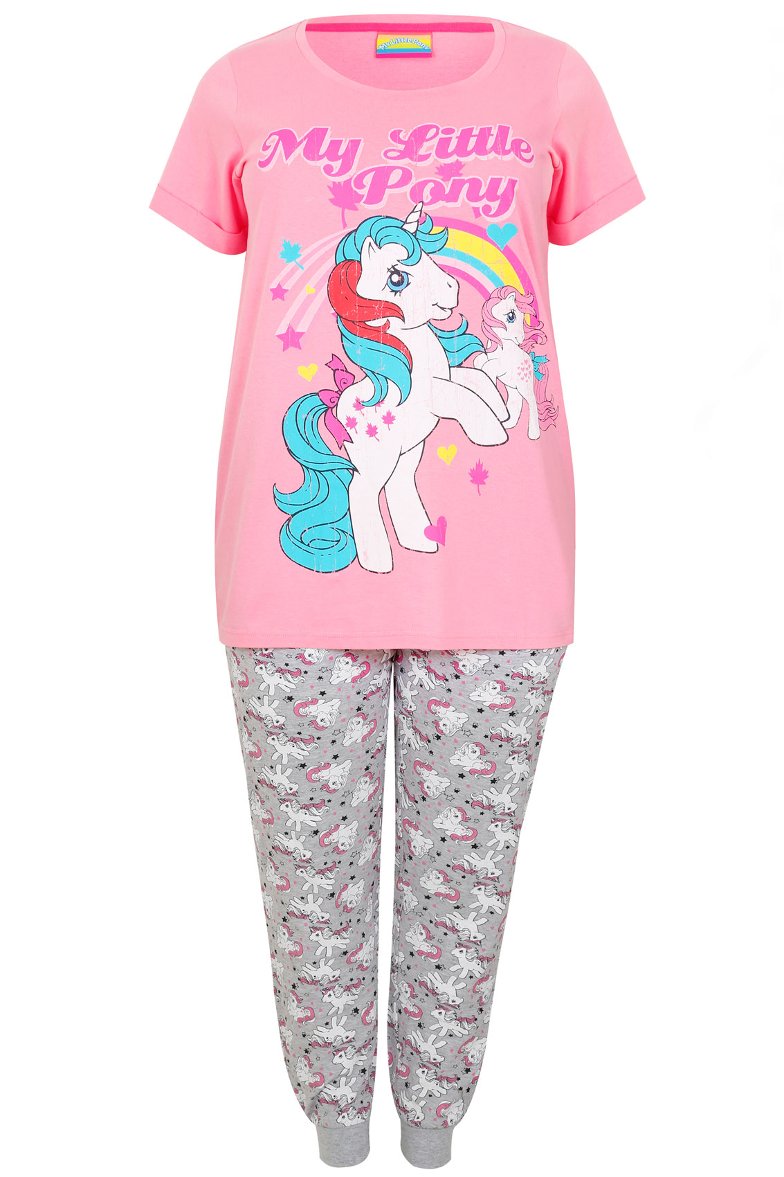 Pink, Grey & Multi My Little Pony Top & Bottoms Pyjama Set, Plus size ...