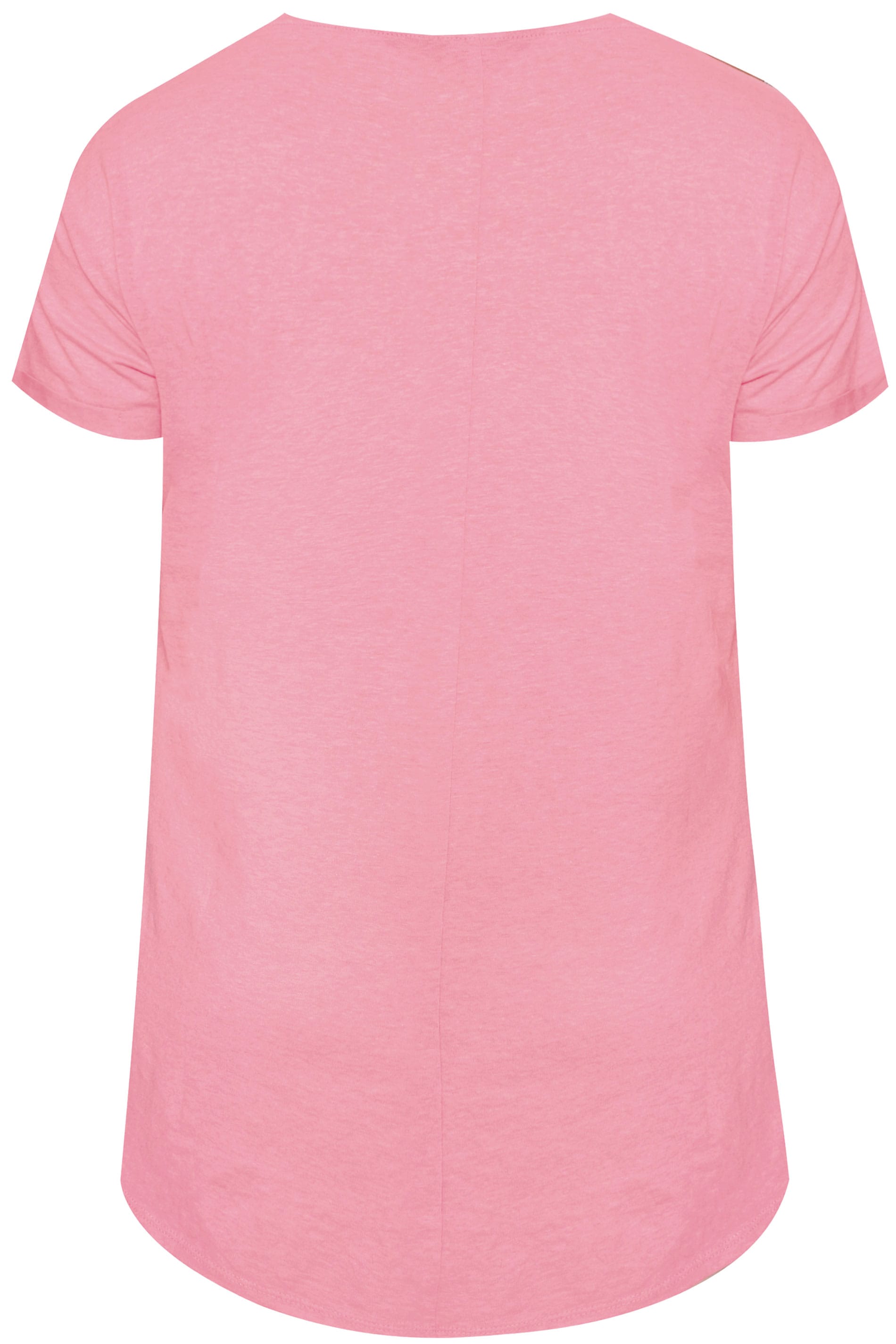 Download Pink Mock Pocket T-Shirt, plus size 16 to 36