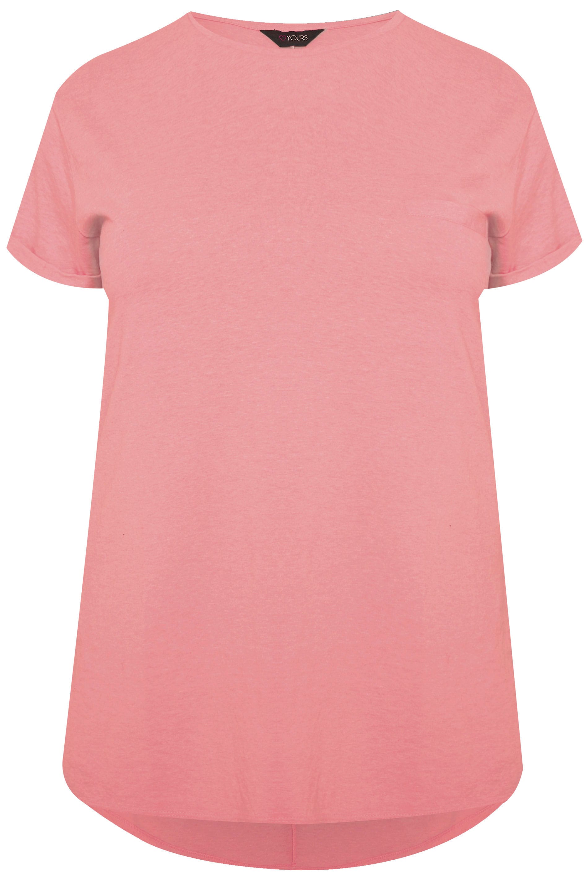 Download Pink Mock Pocket T-Shirt, plus size 16 to 36